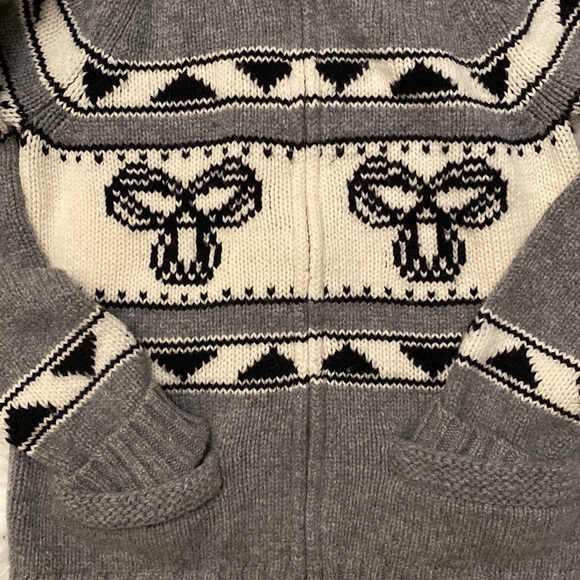 TNA 100% Lambswool Grey Knitted Zip Up Sweater - Picture 2 of 12